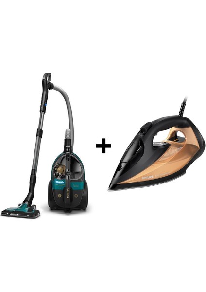 XB9185 + DST7040 Toz Torbasız Süpürge / Buharlı Ütü Set
