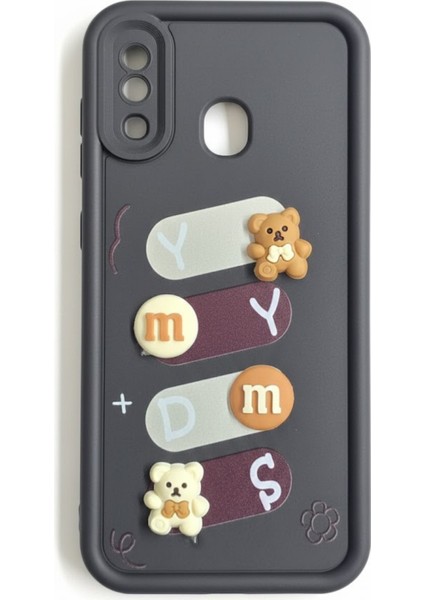 Samsung Galaxy A20 Uyumlu Kılıf Siyah Renk Ayıcık Figürlü 3D Kamera Korumalı Darbe Emici Yumuşak Silikon Kapak fırsatları