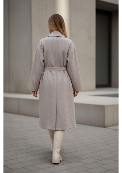 Şık Kuşaklı Uzun Kaban – Bej Günlük Kullanım fırsatları