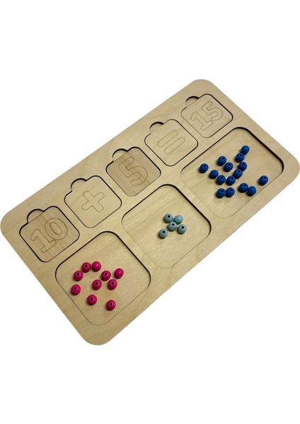 Toplama/çıkarma ve Karşılaştırma, Matematik Öğrenme Seti, Ahşap Işlem Tahtası, Büyük Küçük Kavramı