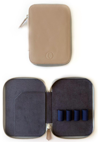 A6 Ebatlı 4'lü Kalem Kılıfı Beige Nude