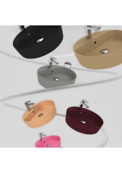 LP146 Loop 45CM Masa Üstü Çanak Lavabo Mat Antrasit fiyatları