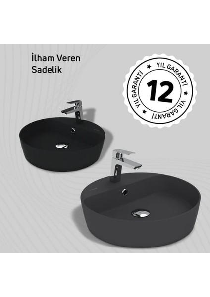 LP146 Loop 45CM Masa Üstü Çanak Lavabo Mat Antrasit fırsatları