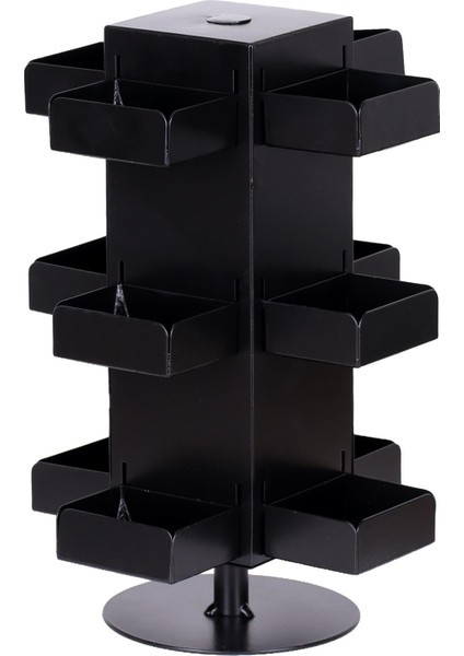 Metal Döner 12 Bölmeli Poşet Çay Standı