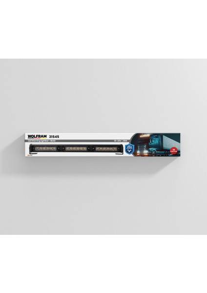 LED Ikaz Lambası Yuvarlak Modül 14 Fonksiyon 45 cm 10/30V E-Belgeli 18W - Wolfram 31545
