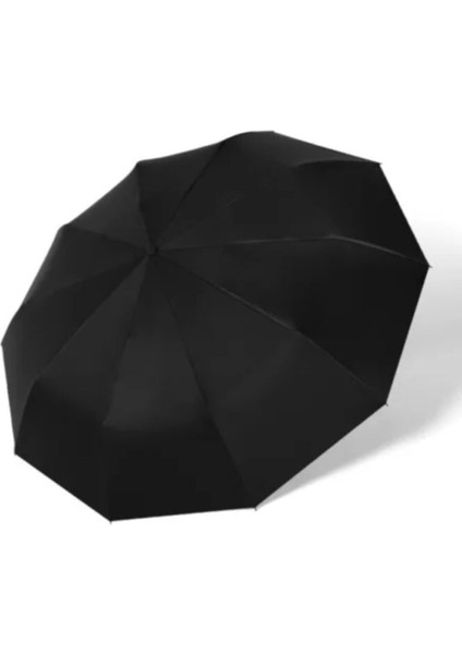 Otomatik 10 Telli Siyah Şemsiye, Dayanıklı ve Şık Tasarım fırsatları
