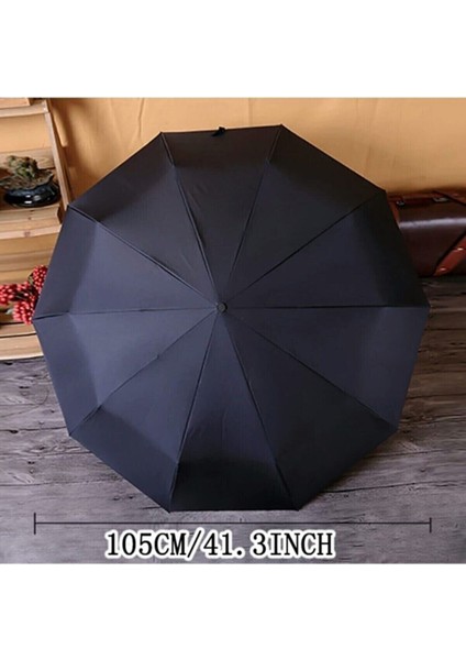 Otomatik 10 Telli Siyah Şemsiye, Dayanıklı ve Şık Tasarım indirimleri