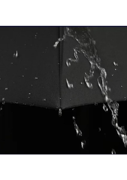 Otomatik 10 Telli Siyah Şemsiye, Dayanıklı ve Şık Tasarım