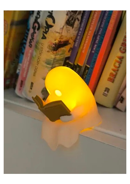 Işıklı Kitap Kurdu Hayalet Figürü (3d Baskı Gece Lambası) fiyatları