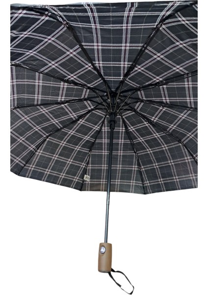 Renkli Otomatik Fiber Gövde 10 Telli Rüzgarlı Şemsiye