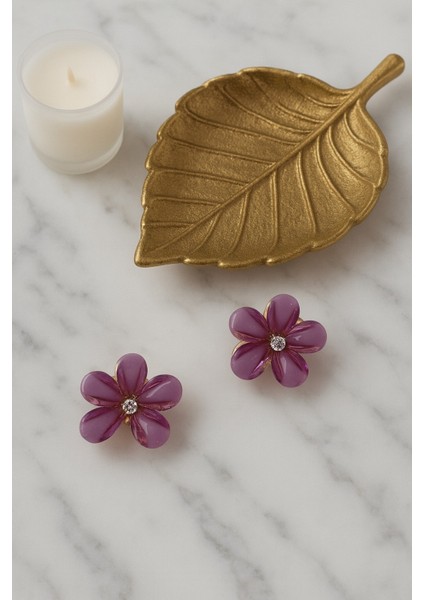 Çiçek Desenli Şık Mini Mandal Toka