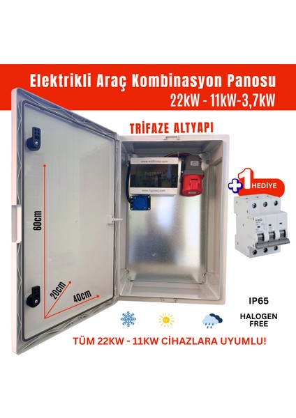 "redpan" 22KW Elektrikli Araç Kombinasyon Panosu Vıko Sigorta Grubu