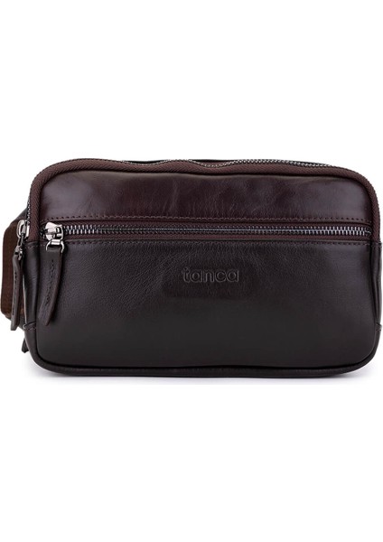 Erkek Hakiki Deri Kahverengi El Çantası 147 1197 Erk Cnt SK25-26 Kahve Dr