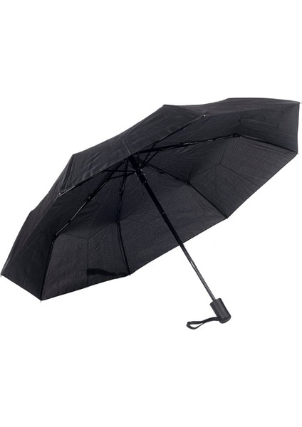 Tam Otomatik Renkli Kadın ve Erkek Şemsiye, Siyah, Güçlü ve Şık Tasarım