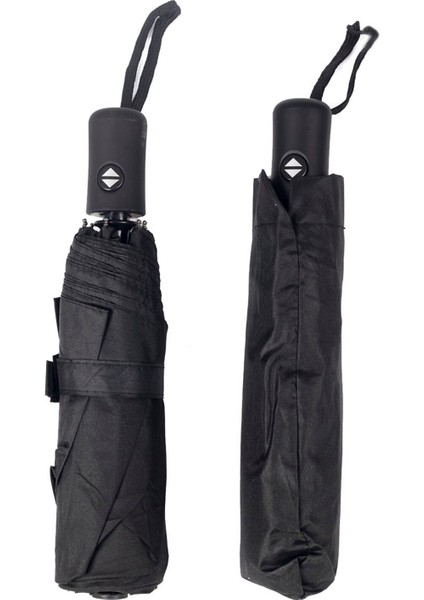 Tam Otomatik Renkli Kadın ve Erkek Şemsiye, Siyah, Güçlü ve Şık Tasarım fiyatları