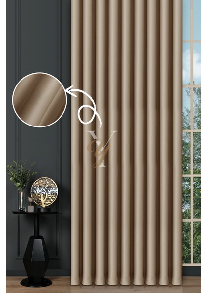 Blackout Fon Perde V-2020 Sütlü Kahve