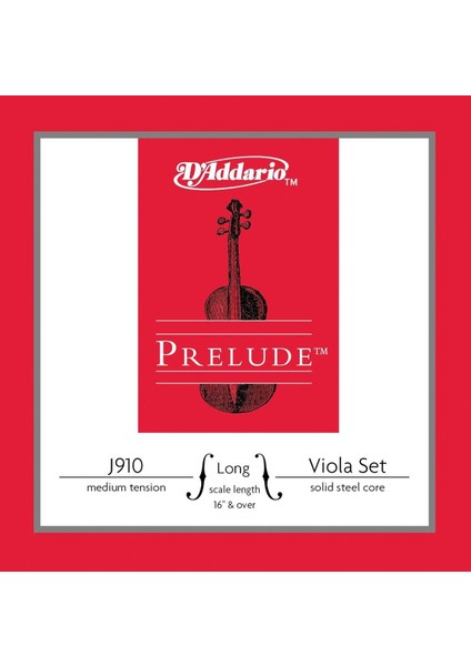 J910LM Viyola Tel Seti Prelude Long Scale 16'' ve Üstü