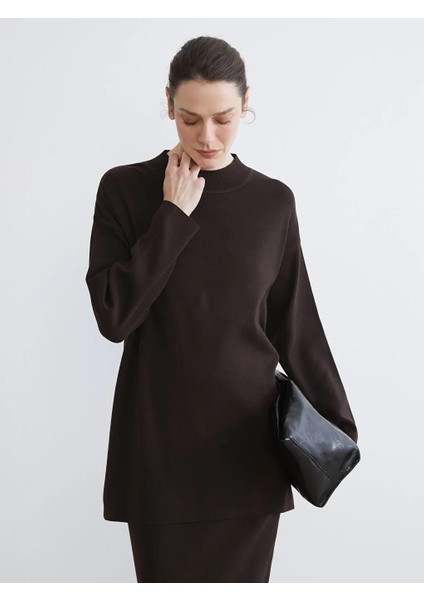 Yarım Balıkçı Yaka Kadın Triko Kazak (W5)