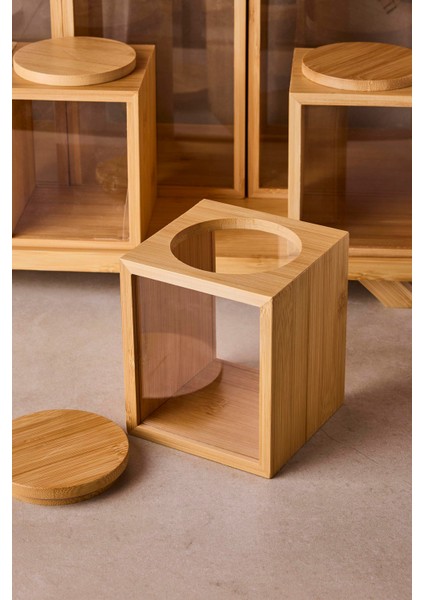 Bamboo Serica Ergonomik Standlı Bambu 7'li Baharatlık Takımı fiyatları