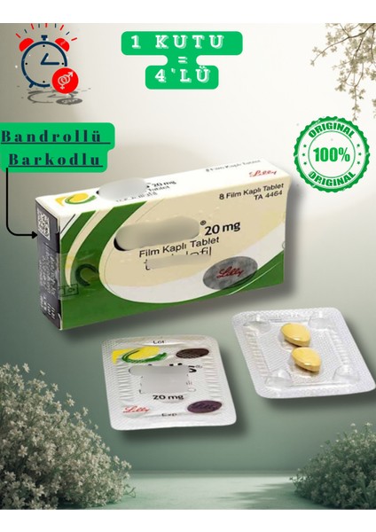 CIALIS20HAP 20 Mg 1 Kutu Orjinal 4 Tablet CİALİS20_MG Geciktirici8 Sertleştirici9 CIALIS15 Geciktirme8 Sertleştirme8 Istêk_arttırıcı Erkek-Kadın Performans_etkili