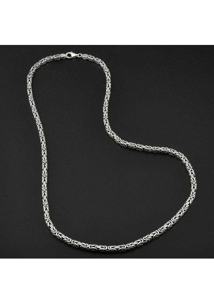 Gümüş Kral Zincir - 3 mm Köşeli fırsatları