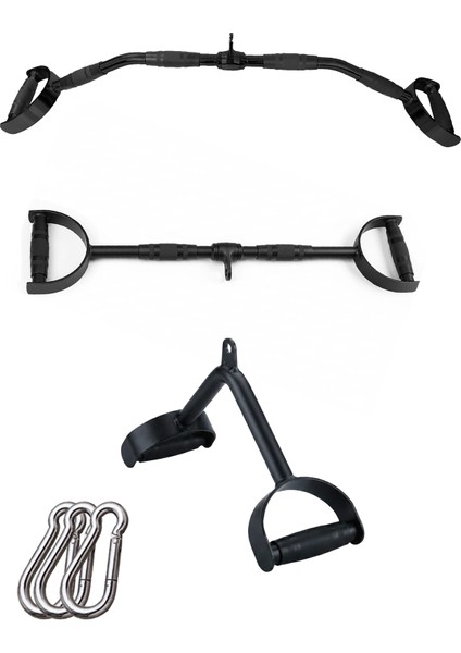 Prostyle Lat Pulldown Fitness Aparat Seti - Sırt Çekiş Barı - Triceps Bar