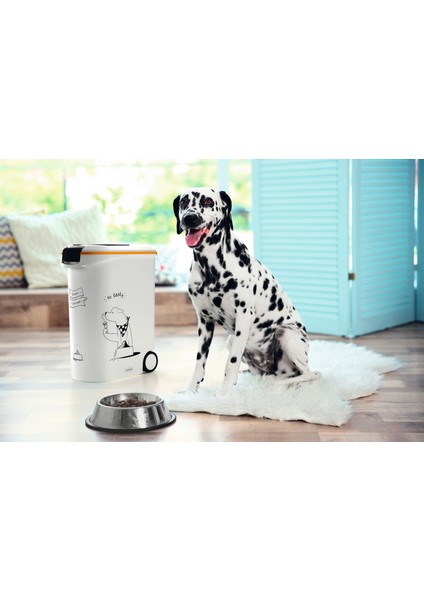 Nrzsnt Beeztees Mama Saklama Kabı, Plastik, Tekerlekli, Özel Kapaklı, Beyaz, 54L fiyatları