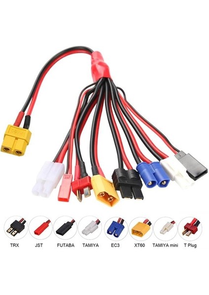 PM-24266 Htrc 8 In 1 Lipo Batarya Banana Şarj Kablo Seti