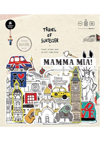 Travel Luggage Sticker Pack Valiz Etiket Seti - Some Place