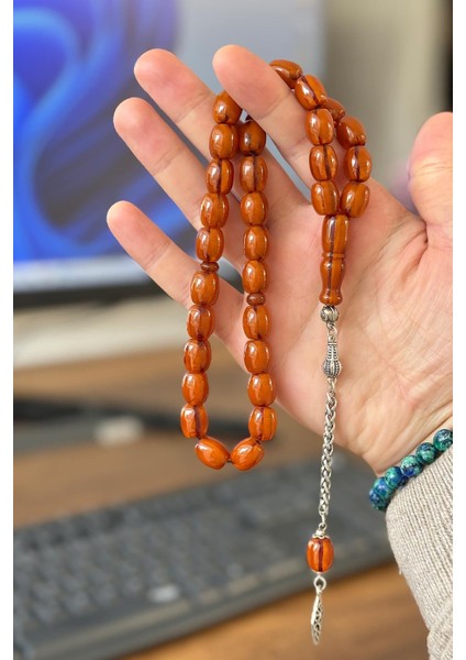 Özel Eskitme Model Fıçı Sıkma Kehribar Tesbih modelleri