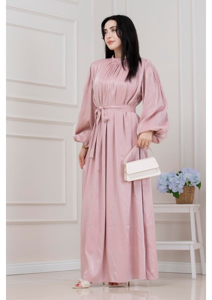 Balon Kol Taşlı Şimal Abiye-Gül Kurusu fiyatları