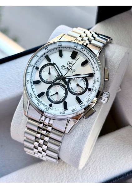 Multifonksiyon Erkek Kol Saati 3 Atm Gümüş Renk Faturalı Bileklik Hediyeli HMSB14EG fiyatları