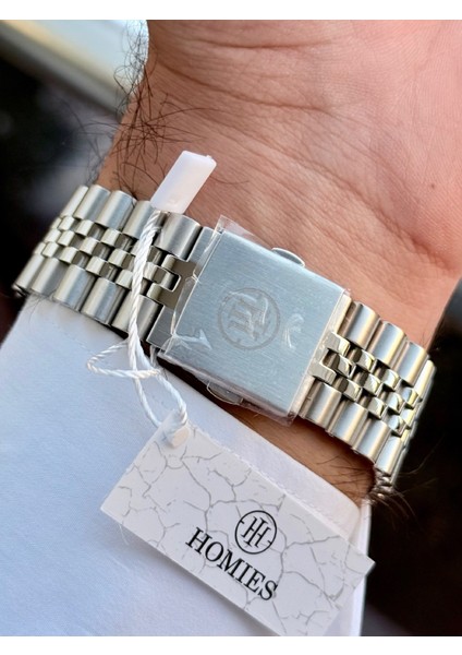 Multifonksiyon Erkek Kol Saati 3 Atm Gümüş Renk Faturalı Bileklik Hediyeli HMSB14EG fırsatları