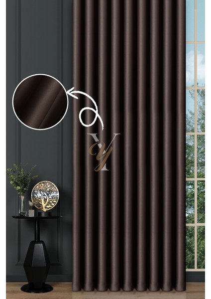Blackout Fon Perde V-2011 Koyu Kahve