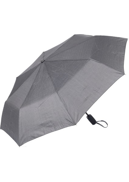 Siyah Ekoseli Erkek Tam Otomatik Şemsiye, Şık ve Kullanışlı Tasarım