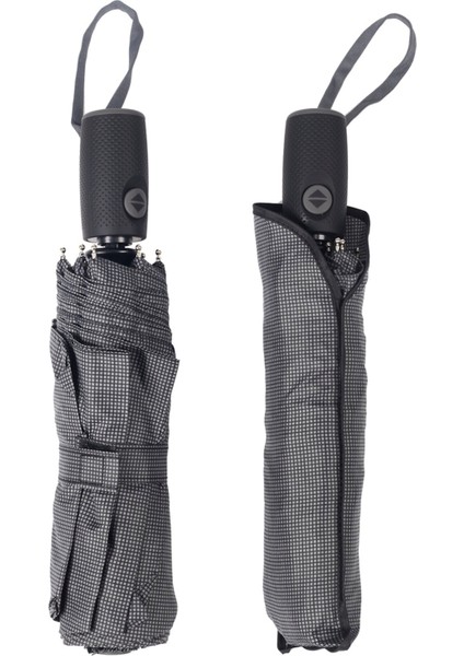 Siyah Ekoseli Erkek Tam Otomatik Şemsiye, Şık ve Kullanışlı Tasarım fırsatları