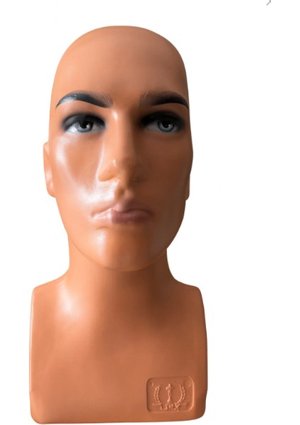 Erkek Büst Kafa Mankeni – Plastik Ten Rengi Realistik Şapka Peruk Takı Sergi Başlığı