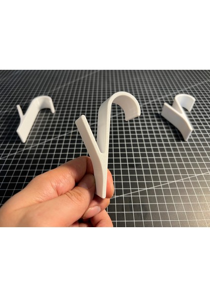 Havlupan Askı Kancası (Pla 3D Baskı - Ekstra Alan) 4 Adet modelleri