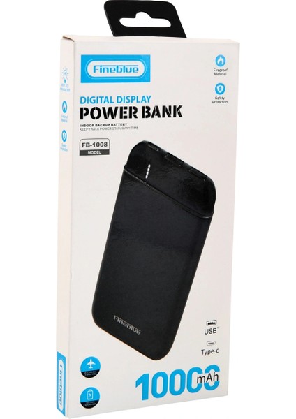 FB-1008 Powerbank 10000 Mah Digital Display Type-C USB