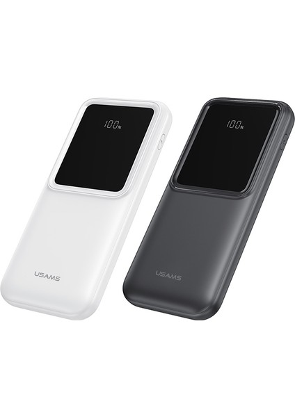 CD194 10000 Mah Powerbank | Dijital Ekranlı | 2 Port Hızlı Şarj | 5 Cihaza Kadar Aynı Anda | Dahili Kablolu Taşınabilir Şarj Cihazı