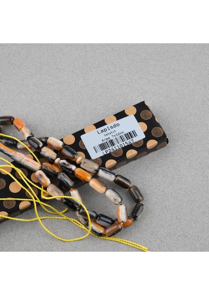 Galalit Arpa Kesim 7X12MM Tesbih -Püskülsüz