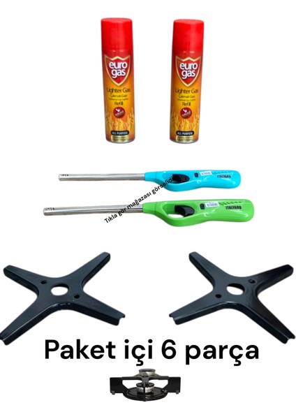 Uzun Çakmak Ocak Küçültücü Çakmak Gazı Mutfak Çakmağı Ocak Üstü Emaye Küçültücü Kokusuz Gaz 6lı Set