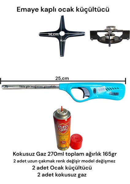 Uzun Çakmak Ocak Küçültücü Çakmak Gazı Mutfak Çakmağı Ocak Üstü Emaye Küçültücü Kokusuz Gaz 6lı Set fiyatları