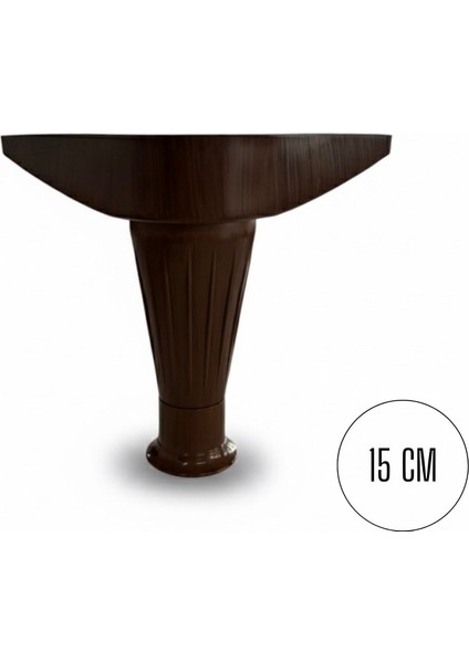 Yonca Ayarlı Ahşap Görünümlü Plastik Ayak 12-15CM