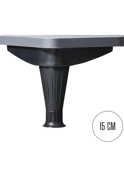 Yonca Ayarlı Siyah Plastik Ayak 12-15CM