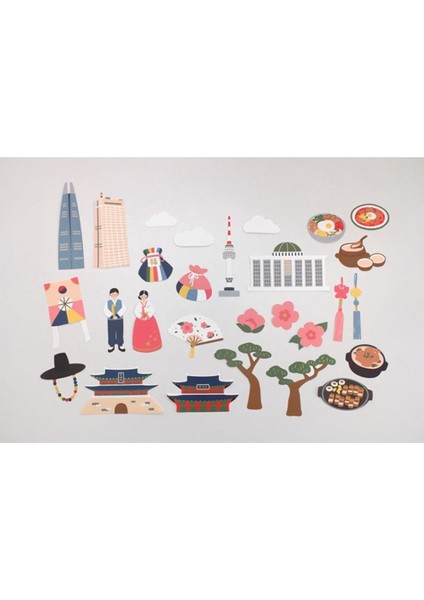 Travel Luggage Sticker Pack Valiz Etiket Seti - Welcome To Korea modelleri