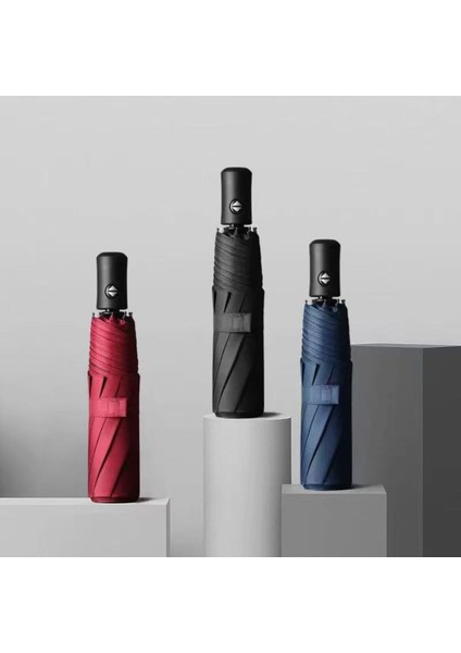 Renkli, 8 Telli, Rüzgar ve Yağmur Dayanıklı Otomatik Şemsiye