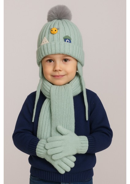 Figürlü Aplikeli 3'lü Çocuk Bere Takım fiyatları