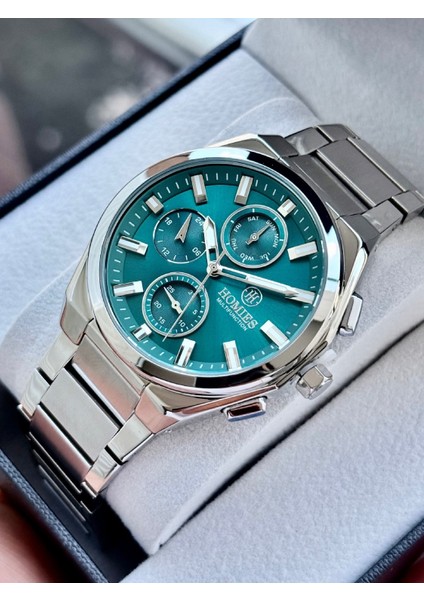 Multifonksiyon Erkek Kol Saati 3 Atm Gümüş Renk Faturalı Bileklik Hediyeli HMS5ET455 modelleri