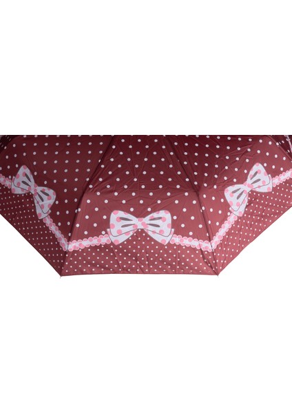 Otomatik Desenli Bordo Şemsiye, Şık ve Kullanışlı Yağmur Koruyucu. fiyatları